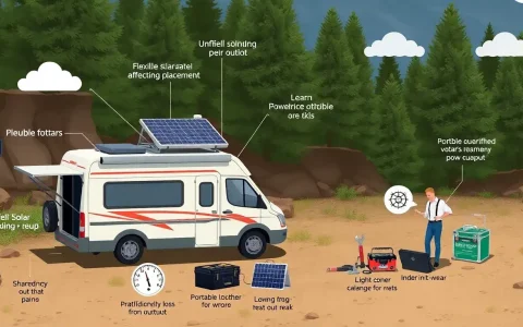 What are the main challenges in using flexible solar panels for off-grid applications