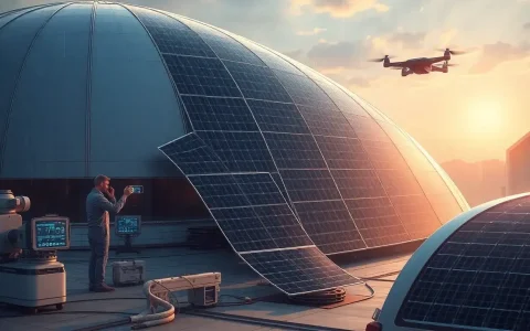 What are the potential challenges of installing flexible solar panels on curved surfaces