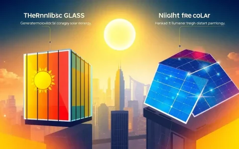 How do thermochromic photovoltaic glass and night solar technologies work