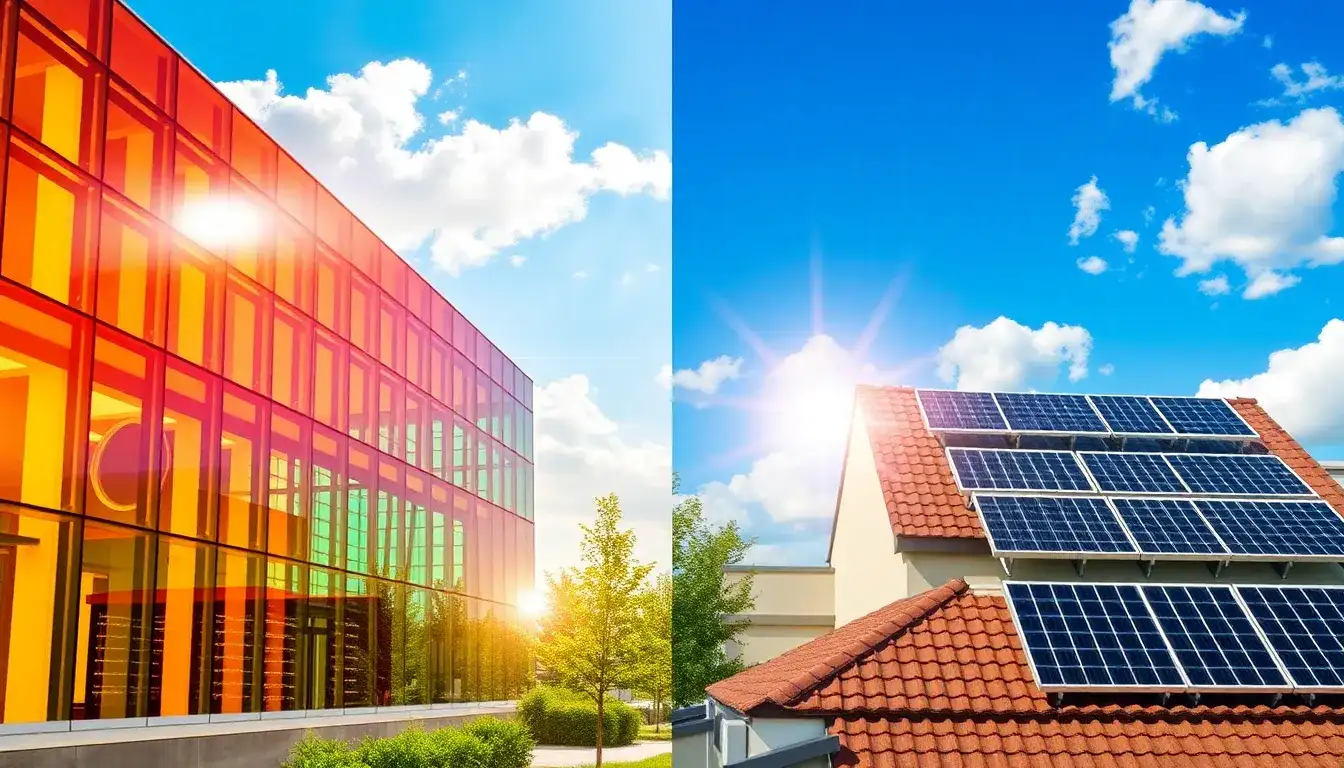 How efficient are thermochromic photovoltaic glass compared to traditional solar panels