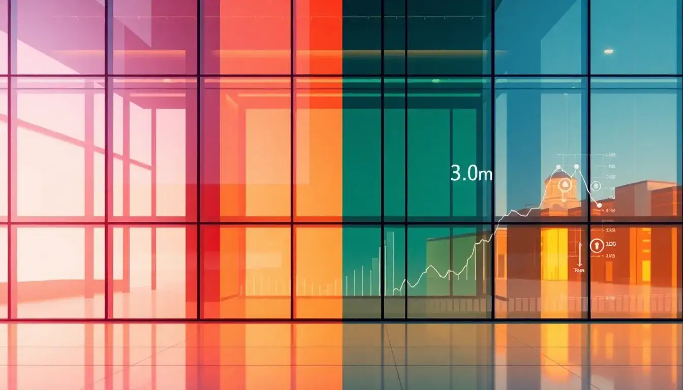 How does the temperature range of thermochromic photovoltaic glass impact its performance