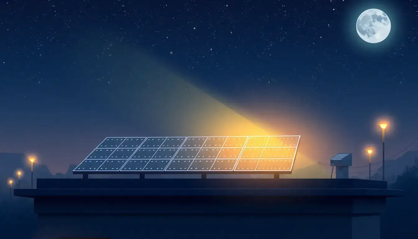How do nighttime solar panels work