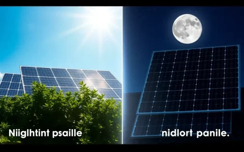 How do nighttime solar panels compare to traditional solar panels
