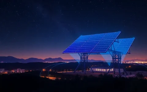 How does radiative cooling work in generating electricity at night