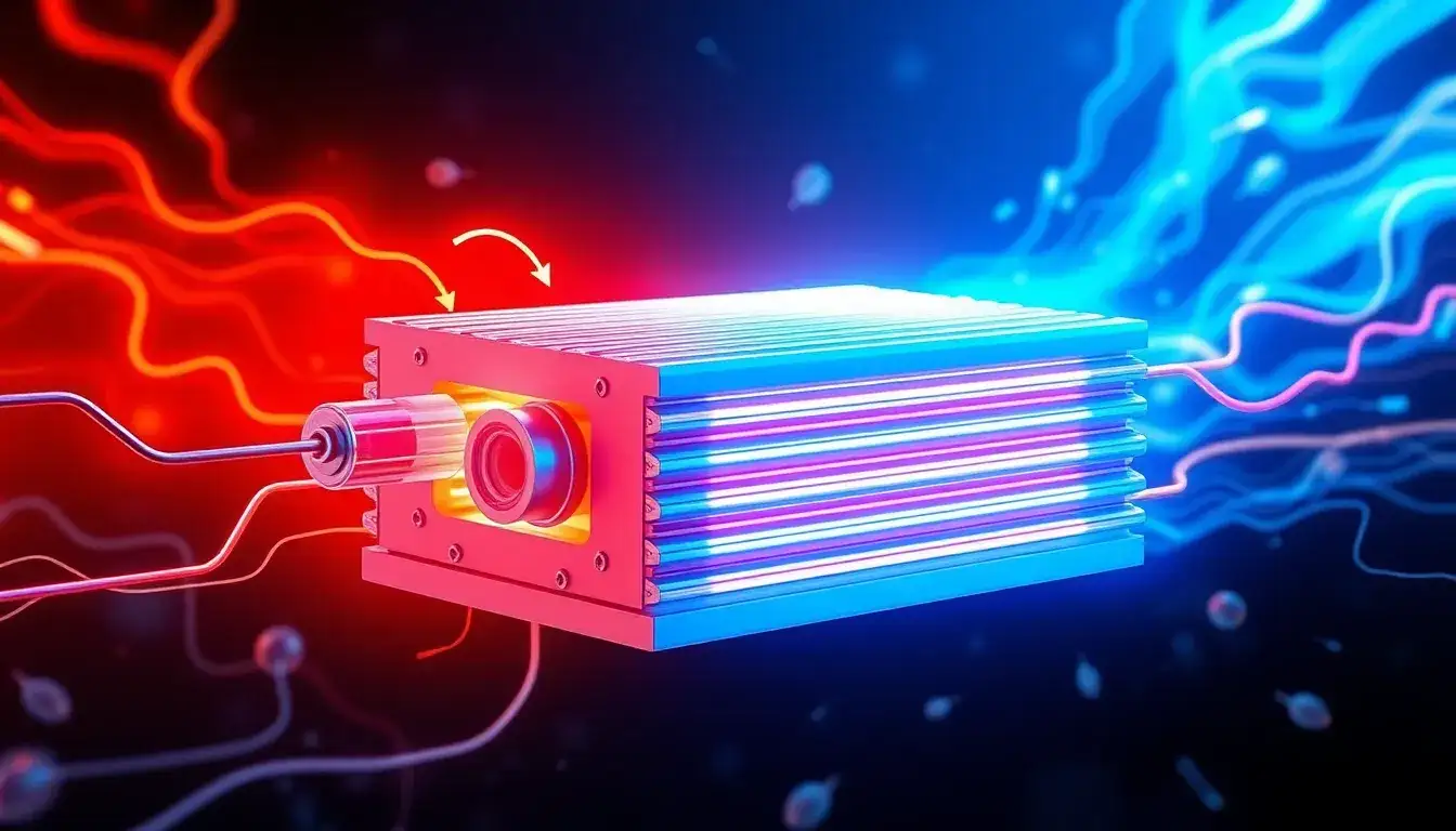 How does the thermoelectric generator convert heat into electricity