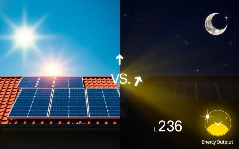 How do night solar panels compare to traditional solar panels in terms of efficiency
