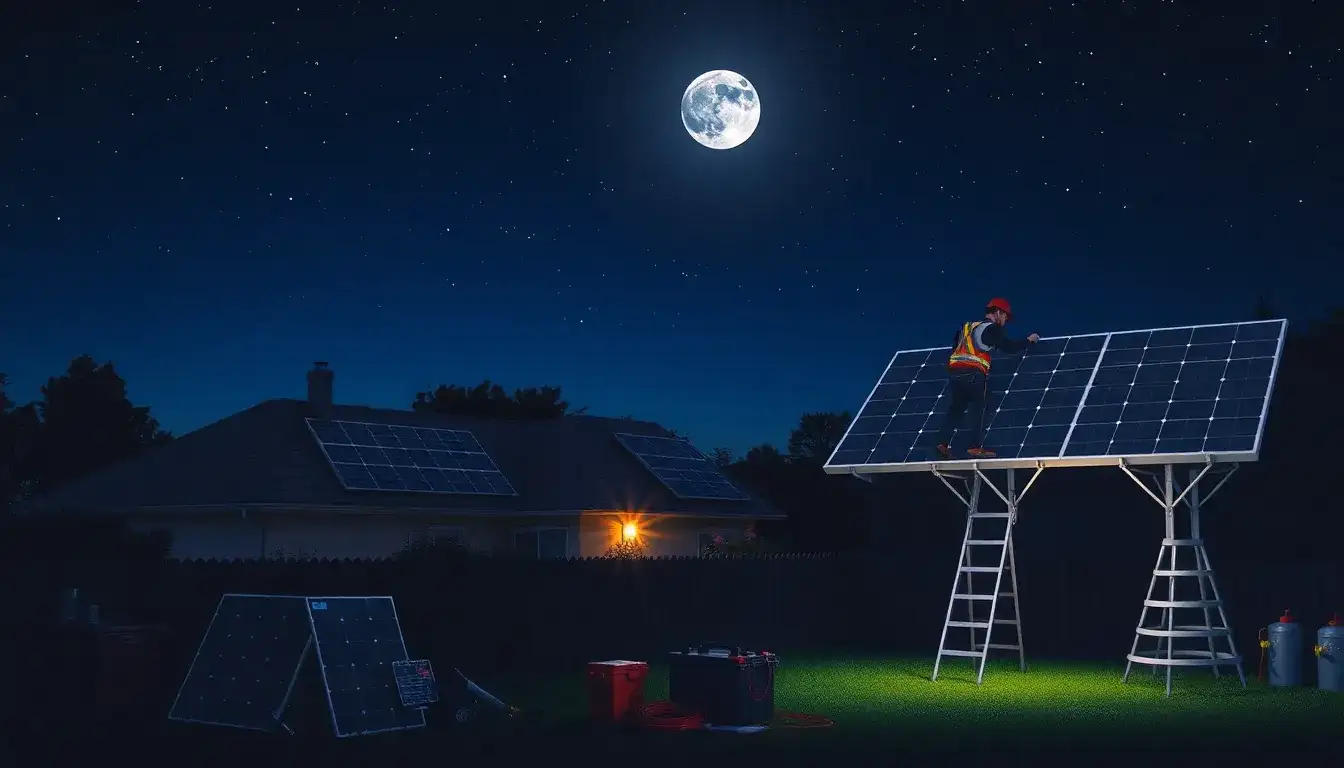 What are the installation requirements for night solar panels