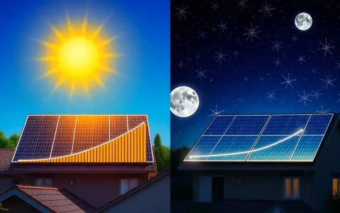 How do night solar panels compare to traditional solar panels in terms of energy output