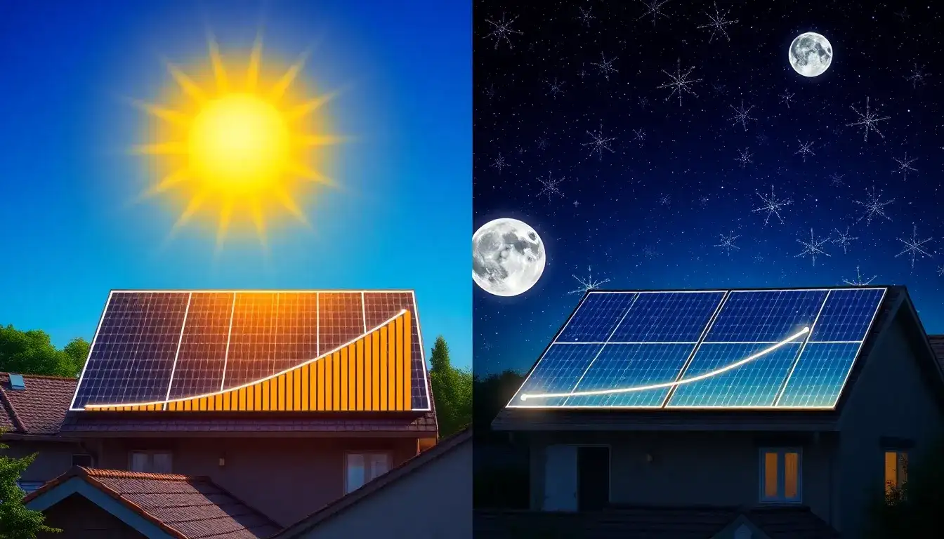 How do night solar panels compare to traditional solar panels in terms of energy output
