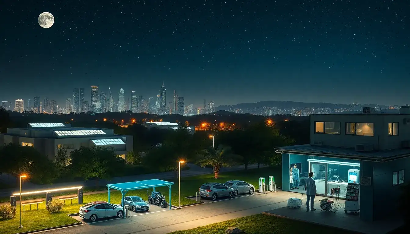 Are there any real-world applications where nighttime solar panels are currently being used