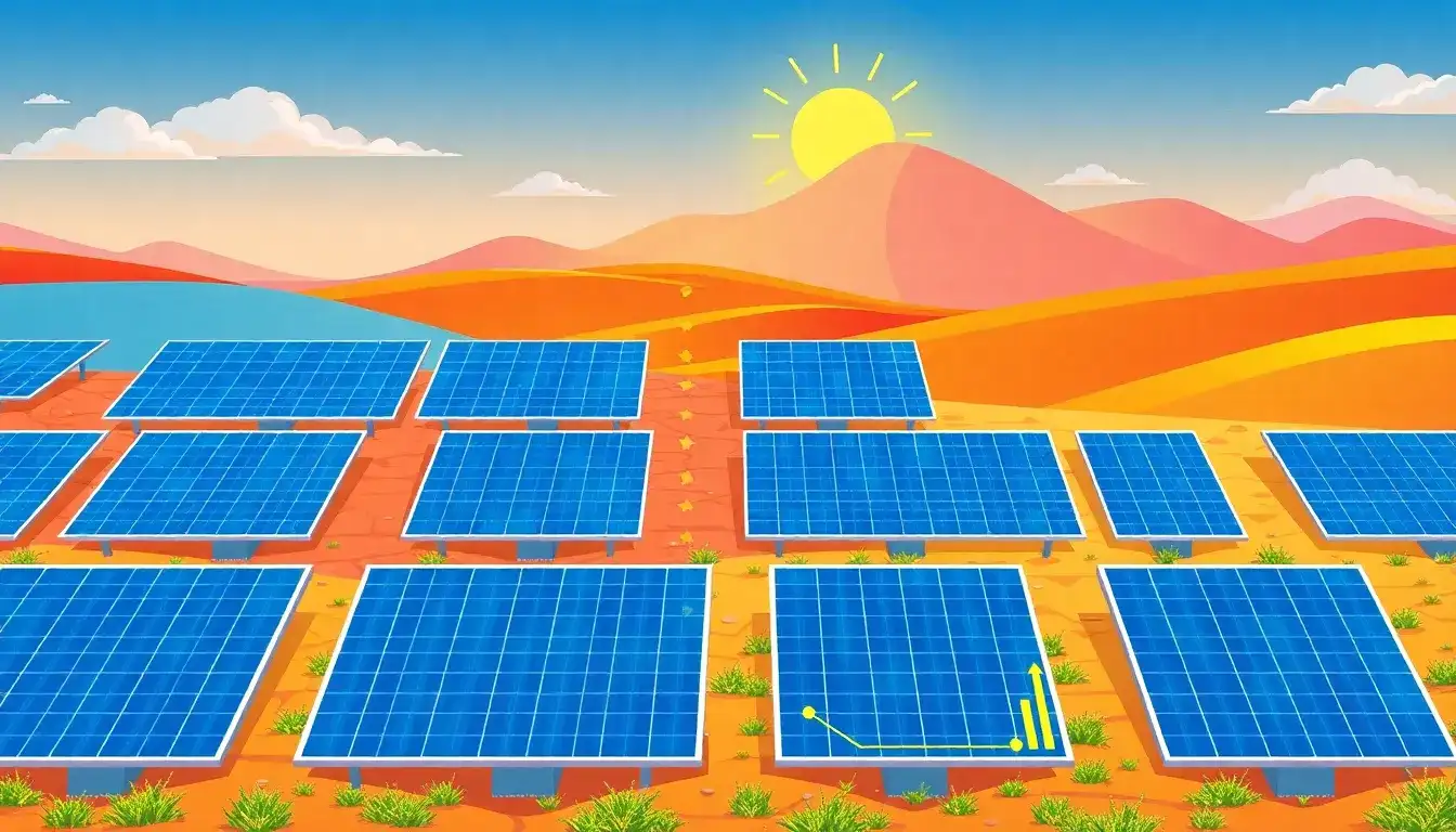 How do temperature coefficients affect the performance of solar panels