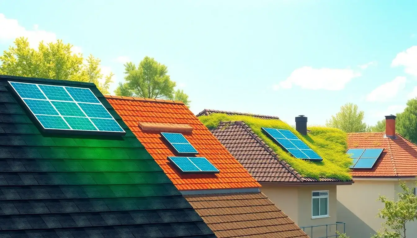 How do different roofing materials impact the temperature of solar panels