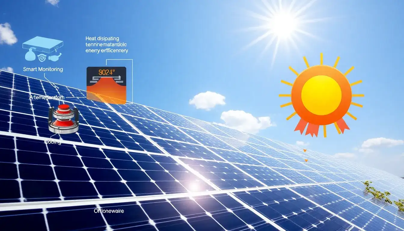 What are the best practices for cooling solar panels to minimize efficiency losses