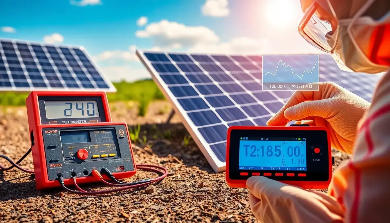 How can I measure the temperature coefficient of my solar panels