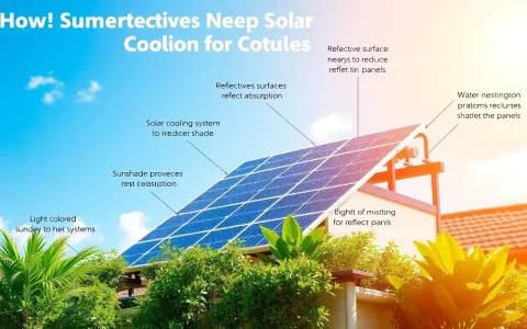 What are the best practices for keeping solar panels cool in hot climates