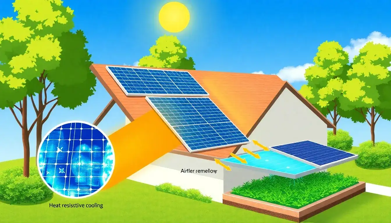 What are the best passive cooling techniques for solar panels