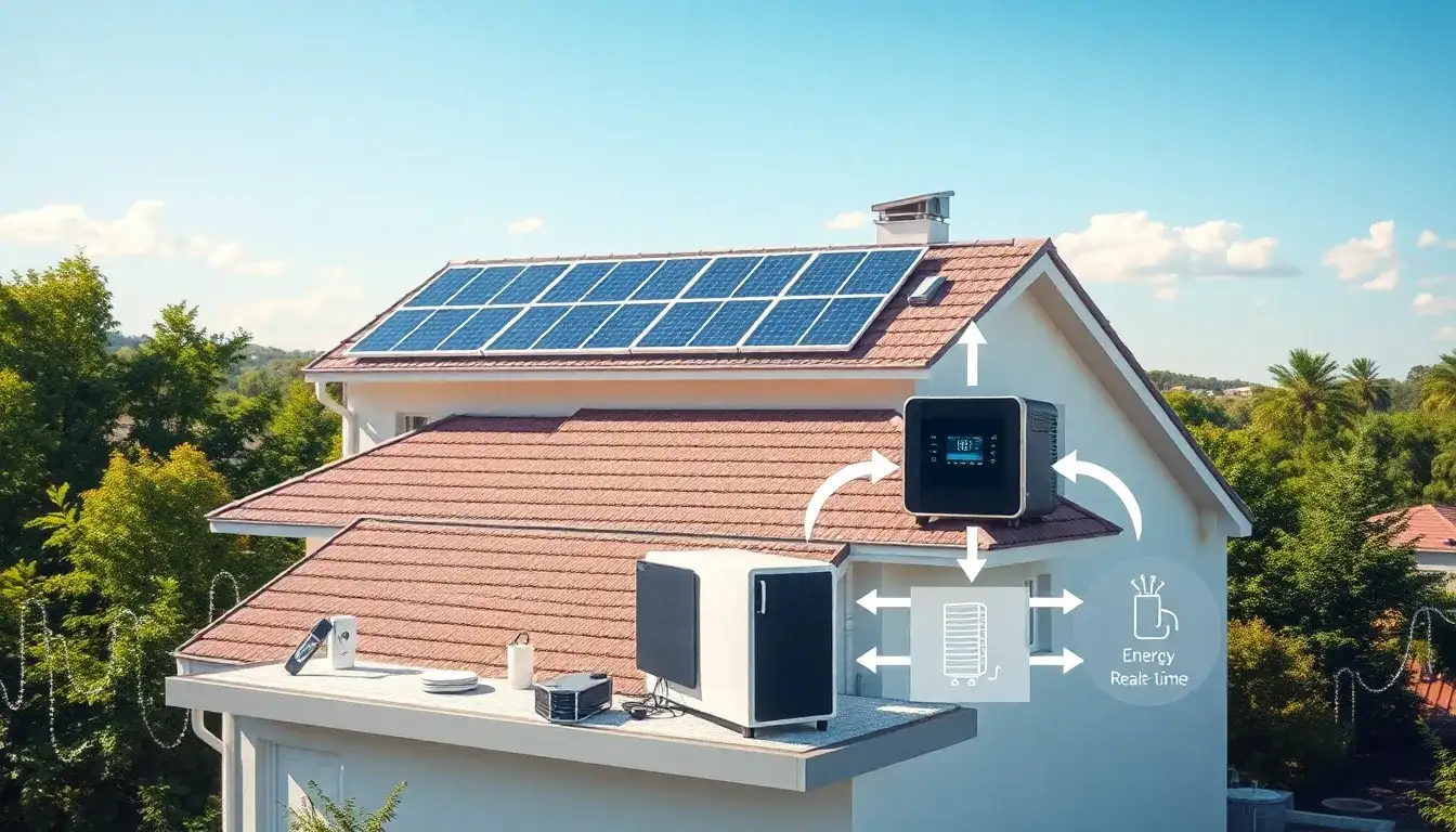 What are the benefits of combining solar panels with energy storage systems