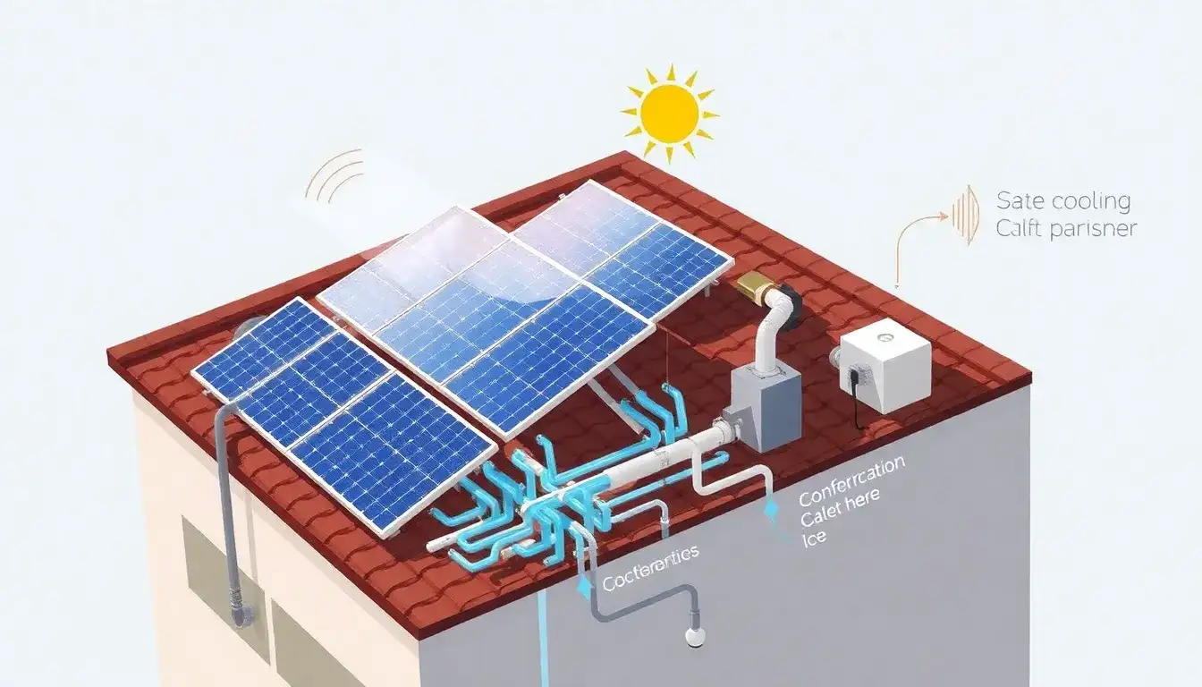 What are the potential drawbacks of using active cooling systems for solar panels