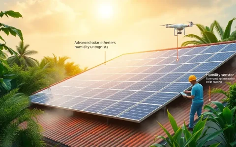 How can I mitigate the effects of humidity on my solar panels