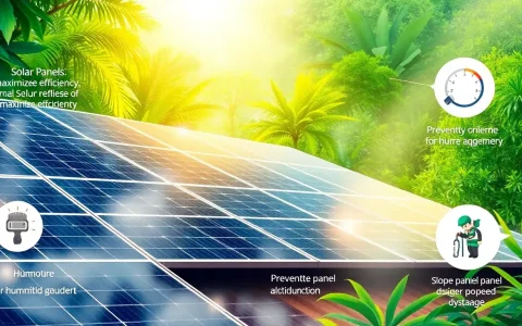 What maintenance tips can help maximize solar panel efficiency in high humidity