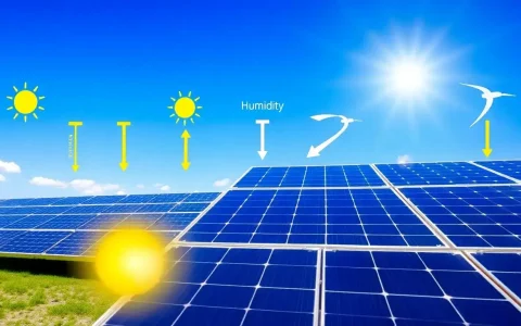 How does humidity compare to other weather factors in terms of impacting solar panel efficiency
