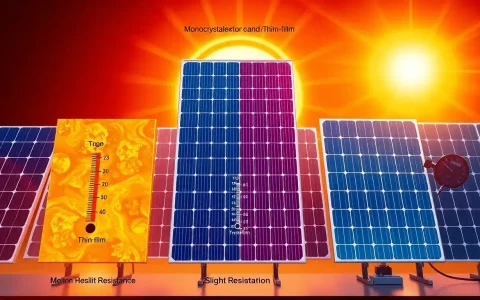 Are there specific solar panel materials that better withstand high temperatures
