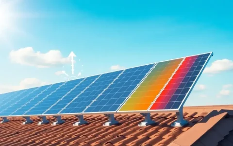 How does the angle and orientation of solar panels affect their temperature