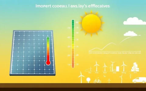 How does the temperature coefficient affect the overall efficiency of solar panels