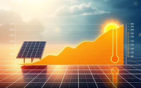 How does the temperature coefficient impact the cost of solar energy over time