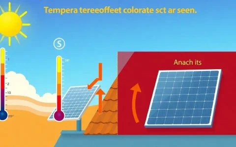 How does the temperature coefficient affect the efficiency of solar panels in hot climates