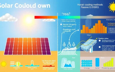 How does the efficiency of solar panels change with different cooling methods