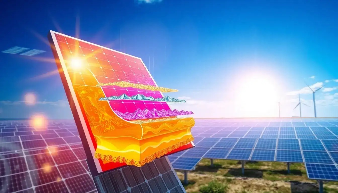 How does the integration of phase change materials (PCMs) improve solar panel efficiency