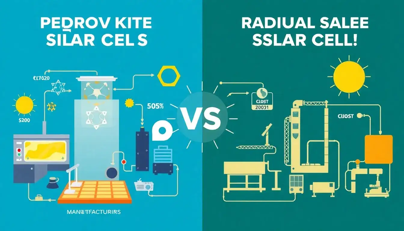 How do the manufacturing costs of perovskite solar cells compare to traditional silicon cells