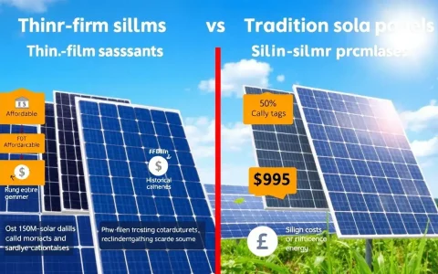 How do thin-film solar panels compare to traditional silicon panels in terms of cost