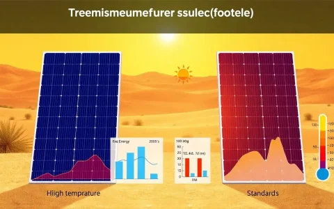 How does the temperature coefficient influence the choice of solar panels for hot climates