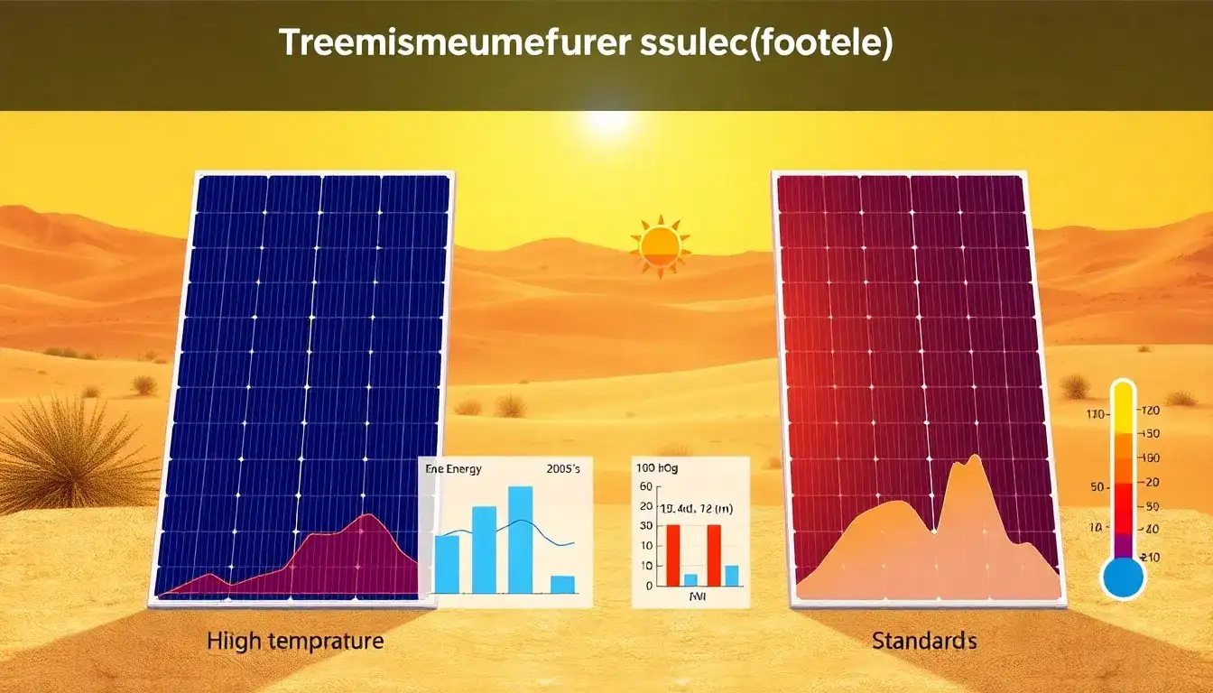 How does the temperature coefficient influence the choice of solar panels for hot climates