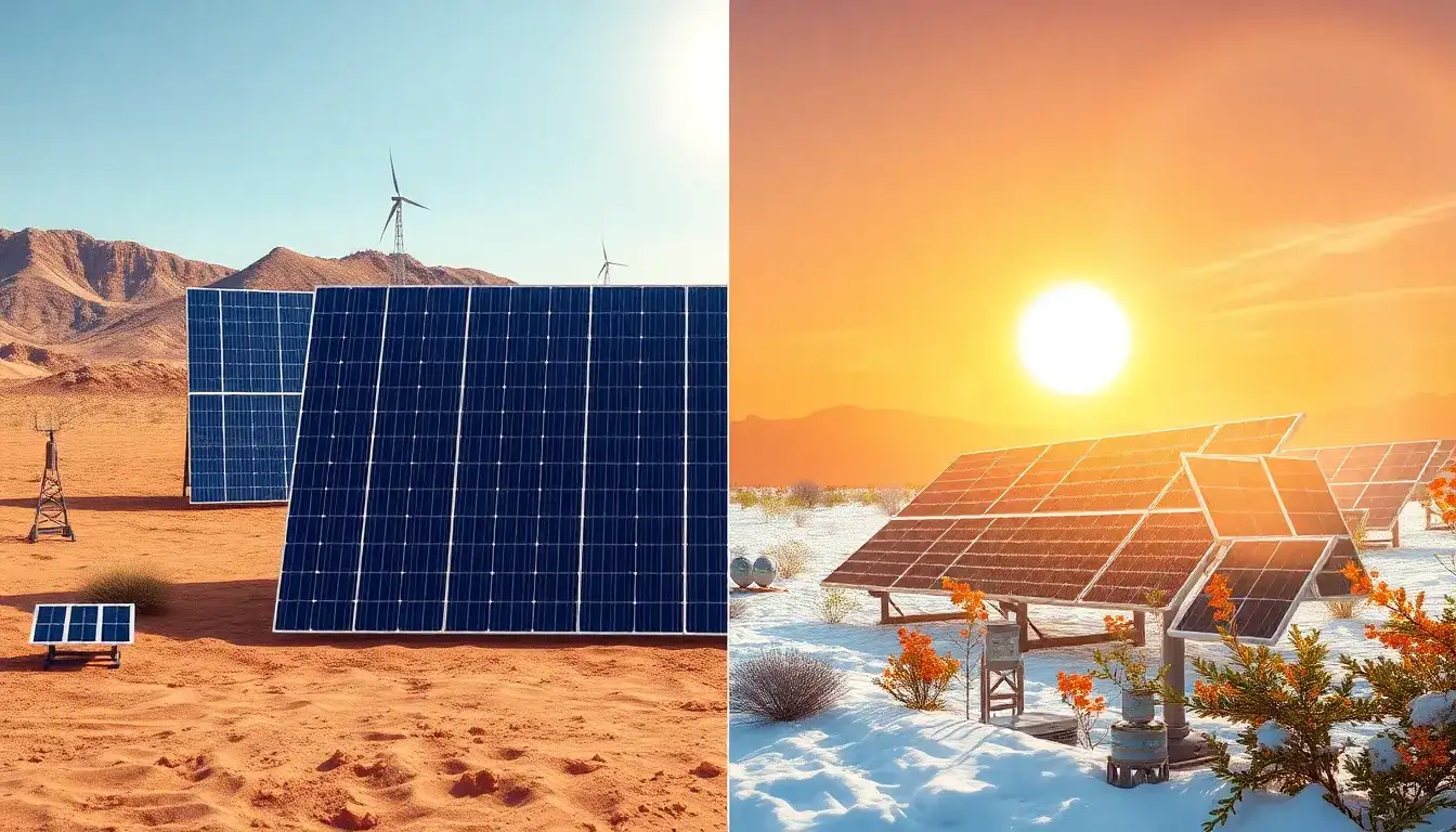 Are there any solar panels that perform well in both hot and cold temperatures