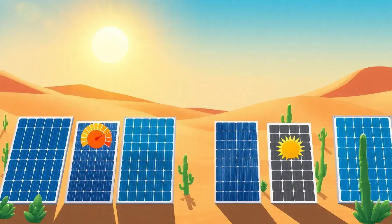 Are there specific brands of solar panels that perform better in extreme heat