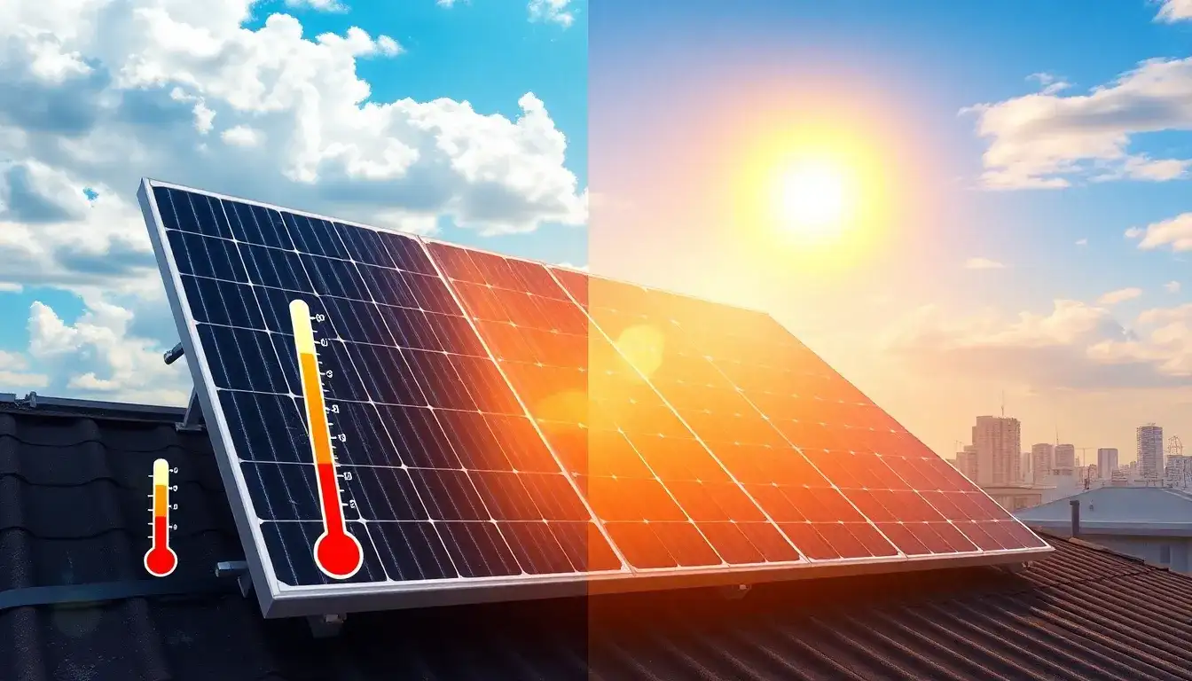How can high temperatures impact the warranty of solar panels