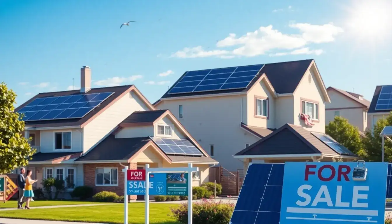 How do solar panels affect the speed of selling a home