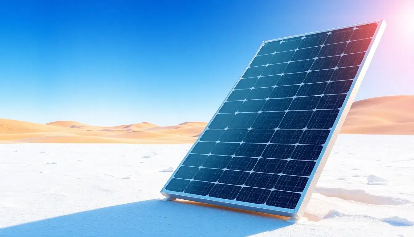 What materials are used in solar panels to withstand extreme temperatures