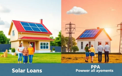 What are the main differences between solar loans and power purchase agreements