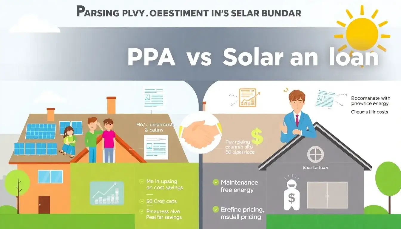 What are the benefits of a power purchase agreement (PPA) over a solar loan