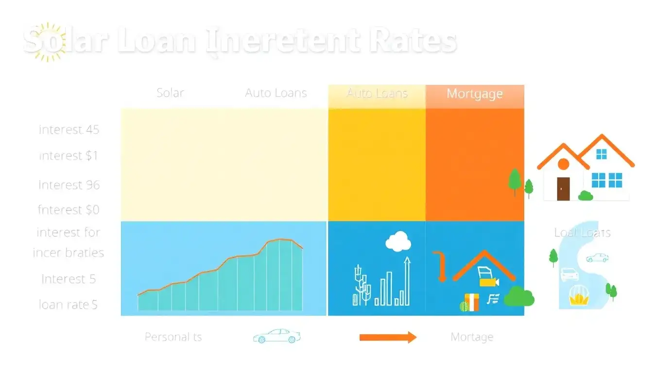 How do solar loan interest rates compare to other types of loans