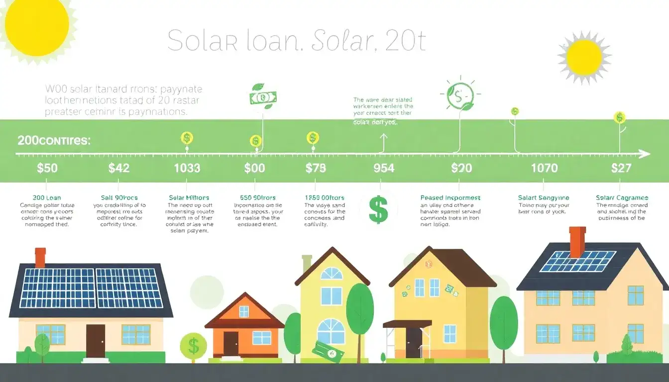 What is the typical repayment term for a solar loan