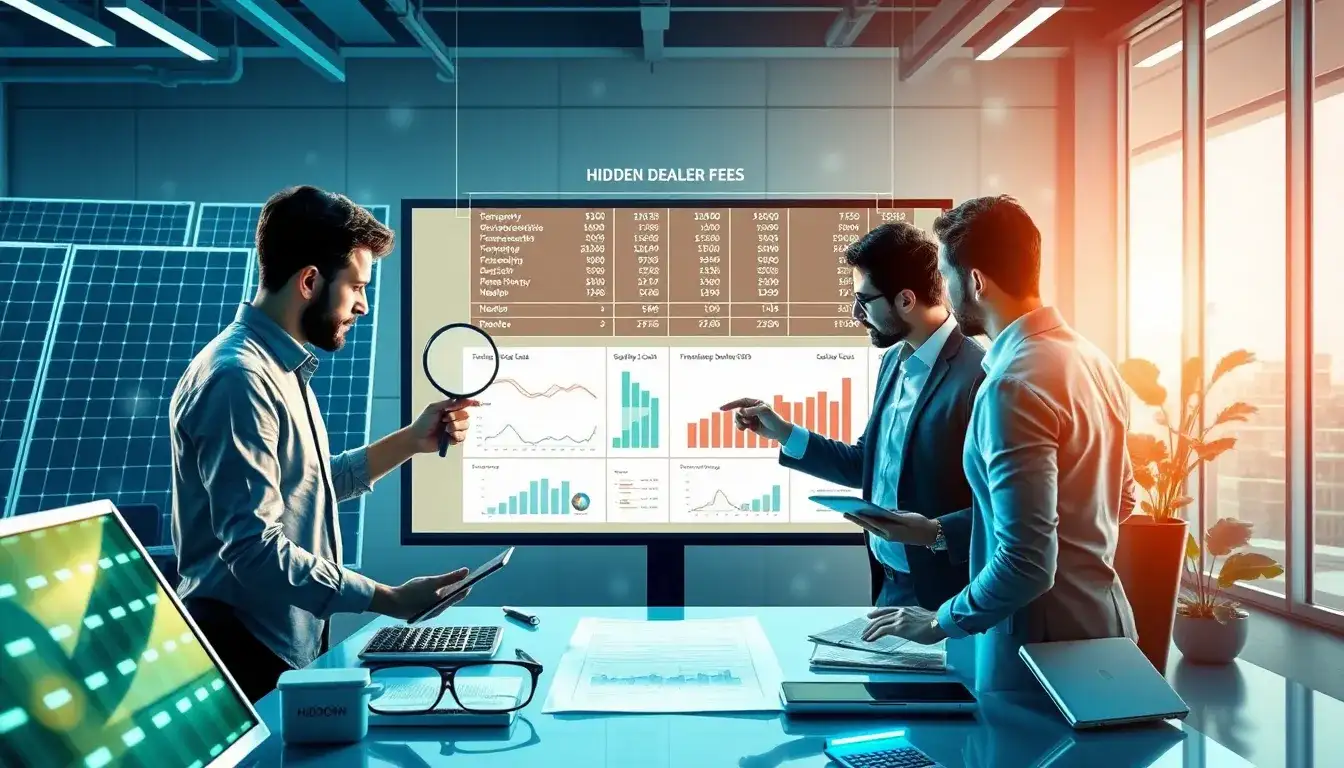 How can I identify hidden dealer fees in solar financing