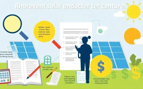 What should I look for in a solar financing contract to avoid hidden fees