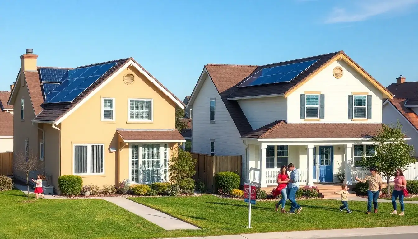 How do leased solar panels impact the resale value of a home