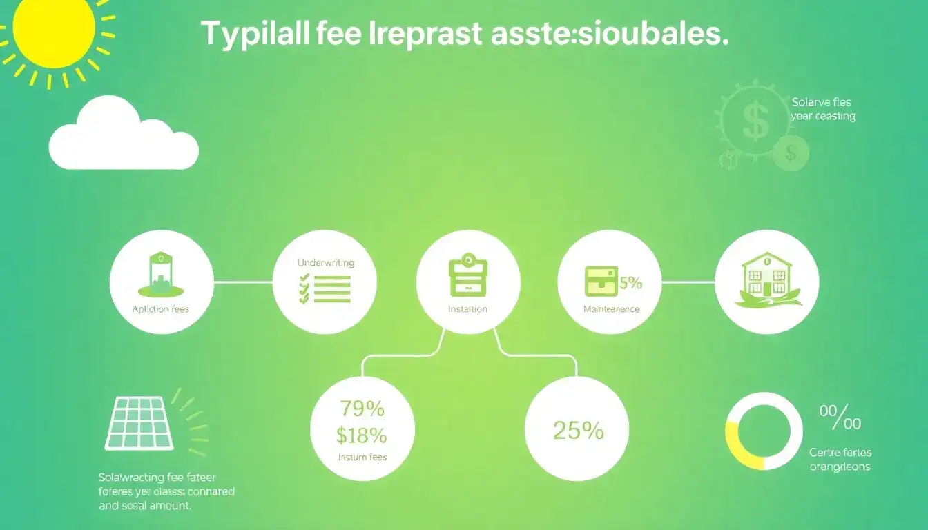 What are the typical fees associated with solar loans