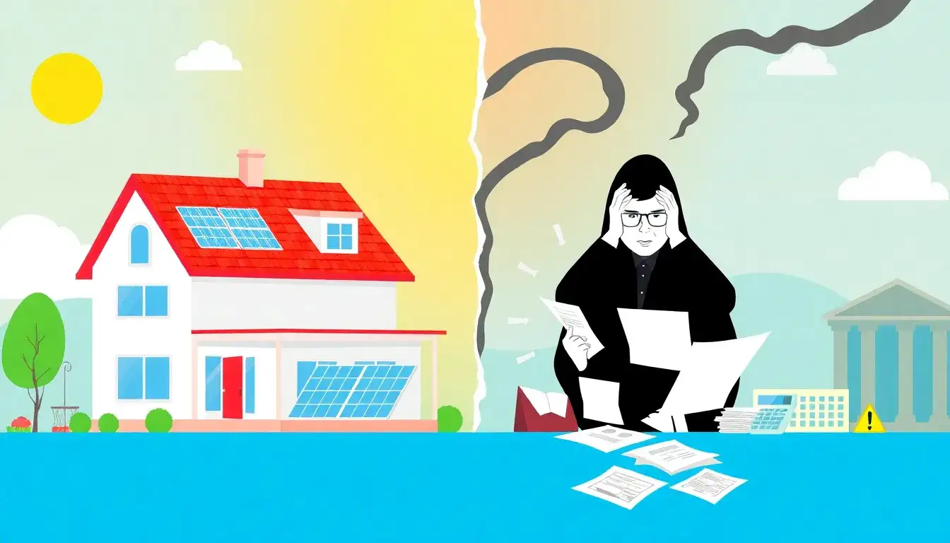 What are the potential risks of using a home equity loan for solar panel financing